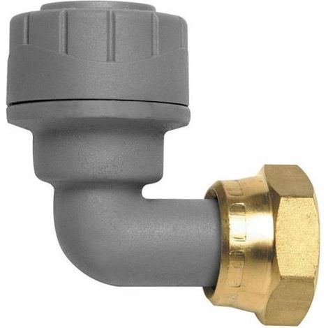Polypipe PolyPlumb PB1715 15mm x 1/2"" Bent Tap Connector Brass Connecting Nut - Single