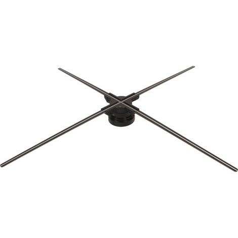 Projecteur holographique 3D 1600P à 4 feuilles, 1024 LED, diamètre 85 cm, avec ventilateur LED holographique et prise US (100-240 V). (1/5)