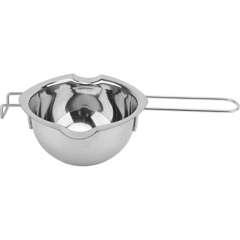 Caldaia in acciaio inox 304 per sciogliere il cioccolato, con doppio beccuccio, ciotola da 500 ml, ideale per la produzione di candele e caramelle. (1/5)