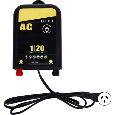 Chargeur de Clôture Électrique 1 Joule 20km, Protection Anti-Intrusion pour Grands Espaces, Alimentation Secteur 220V
