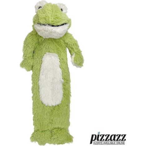 Bouillotte longue Warmies pour enfants avec housse amovible en peluche 3D - Couleur : Grenouille