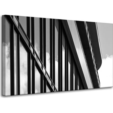 Leinwanddruck Schwarz-Weiß-Bauwesen 100x60