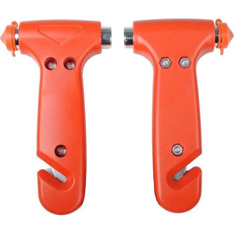 Dailygoods，Martillo de emergencia con cortador de cinturón de seguridad，Martillo de rescate，Cortador de cinturón de seguridad，Juego de 2 (1/5)