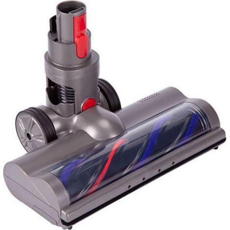 Brosse Rotative Motorisée - 240 x 110 mm - Compatible Dyson V7 V8 V10 V11 V12 V15 - Pour Parquet Carrelage - Avec LED - Gris Argenté (1/5)