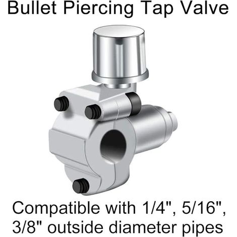 1-teiliges BPV-31 Bohrventil-Set für Kühlschrankarmaturen, kompatibel mit Schläuchen mit 1/4", 5/16" und 3/8" Außendurchmesser für Klimaanlagen und Heizungs-/Lüftungsanlagen. (1/5)