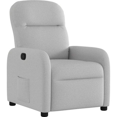 Chaise longue en tissu gris chiné – Canapé lit convertible moderne avec dossier réglable, idéal pour salon, chambre ou espace détente (1/5)