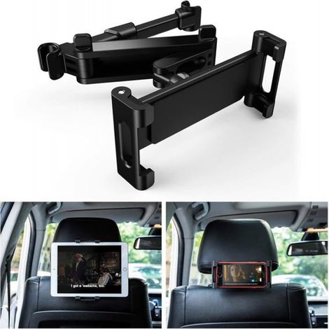Support de tablette pour voiture, Warxin Support de tablette pour voiture Universel Auto Rotation à 360 ° Appuie-tête Taille réglab (1/5)