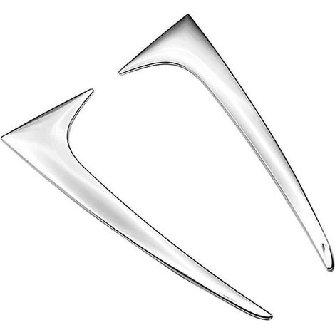 Cache décoratif triangulaire chromé pour aileron arrière de voiture E210 2019-2020 à hayon-- (1/5)