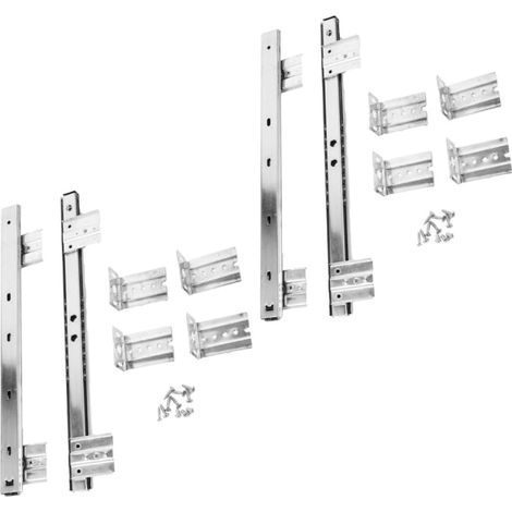 Glissières de tiroir pour plateau clavier, 27 mm large, blanches, à 2 (1/5)