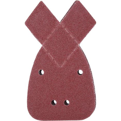 Ortviai Papier abrasif en oxyde d’aluminium forme de queue d’aronde – 40 pièces, rouge, grain 40/60/80/120, pour métal, bois, verre (1/5)