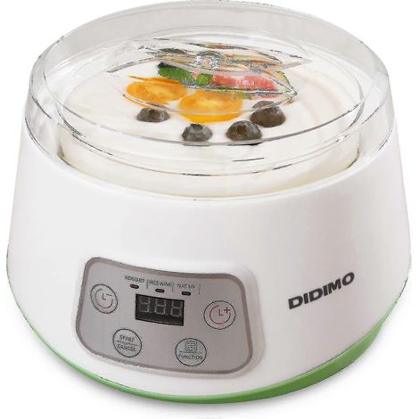 Yaourtière 2024, machine à yaourt grec 3 en 1, permet de préparer du yaourt, du natto et du vin de riz. Machine à yaourt numérique automatique avec minuterie, bol en verre de 1,2 litre. (1/5)