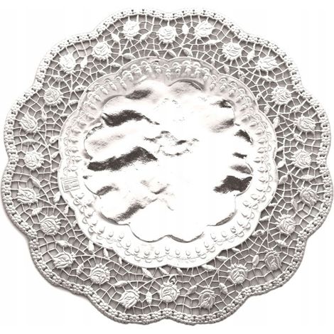 Tovagliolo decorativo 17 cm ARGENTO 1 pz.