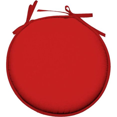 Rundes Stuhlkissen ø40 cm, rot, Polyester, Modell Nelson