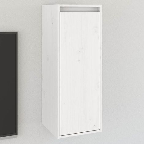 vidaXL Armario de pared de madera maciza de pino blanco 30x30x80 cm (1/5)