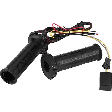 1 paire de poignées chauffantes pour moto 12 V, 22 mm, 7/8, poignées chauffantes électriques pour moto (1/5)