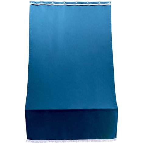 Tenda da Sole per Sormonto 1,4x3m in Poliestere con Anelli Ranieri Blu Unito
