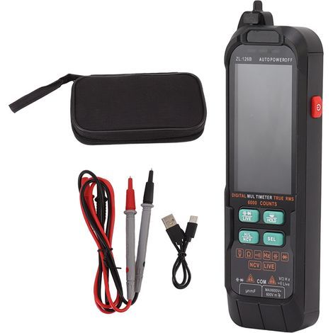 Portable Smart Digital Multimeter with Large Backlit Display, DC/AC Current/Voltage Measurement 0-600V (1/5)