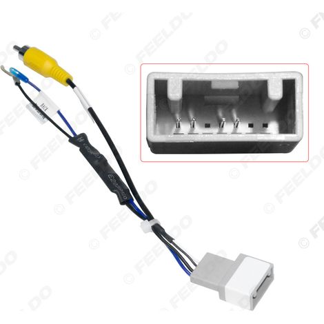 Compatible avec le câble de rétroviseur de recul Honda CRV, le câble de conversion de rétroviseur à 7 broches et l'adaptateur de voiture avec réduction de tension.