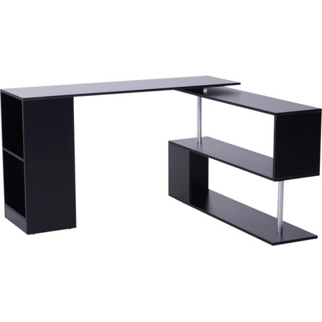 Bureau d'angle Noir en L (1/5)