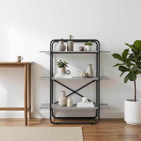 vidaXL Étagère 3 niveaux 100 x 35 x 105 cm PB Sonoma gris (1/5)