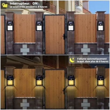 Coavas – Lampe solaire extérieure avec détecteur de mouvement – 3 modes d'éclairage – IP65 étanche – Installation facile sur mur – Éclairage blanc chaud (1/5)