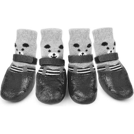 Hundesocken-Set, wasserdichte, rutschfeste Hundesocken, Pfotenschutz, Fußüberzug, Regen- und Schneestiefel (1/5)