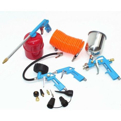 Druckluftset AIRSET 40290 , Farbspritzpistole Reifenfüller Sprühpistole Schlauch (1/5)