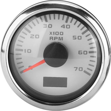 Tachymètre de Pointeur, 52mm 9-30VDC Tachymètre de Pointeur Compteur de Vitesse IP67 étanche à L'eau Universel pour Bateau de Camion de Voiture. (1/5)