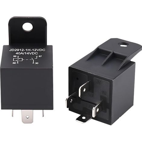 2 Pièces Relais Automobile 12V-40A, Kit De Relais Standard Pour Camion Automobile, Interrupteur 12V 40A Démarreurs, Auto Relai Interrupteurs Démarreurs Pièces Détachées(Quatre Broches) (1/5)