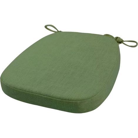 Stuhlkissen mit abnehmbaren Gurten, waschbar, doppelt rutschfest, hochelastisch (40 x 38 x 33 cm (3 cm), grüner Achat, 1 Stück) (1/5)