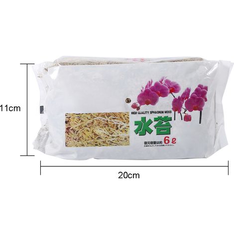 Engrais organique hydratant et nutritif à base de sphaigne de jardin (6 L) pour orchidées Phalaenopsis (1/5)