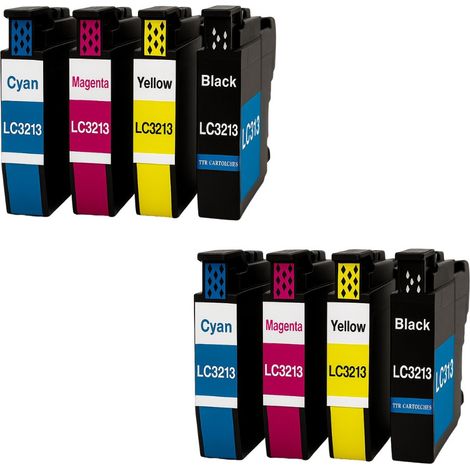 Pack de Cartouches Compatibles BROTHER LC3213/LC3211 pour Imprimantes DCP & MFC (modèles J497DW à J895DW)