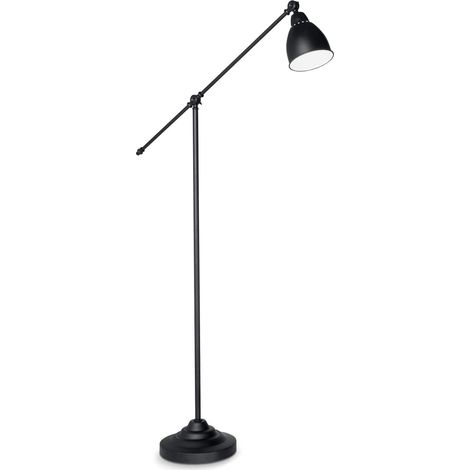 Ideal Lux Newton - Lámpara de pie ajustable 1 luz Negro Mate, E27 (1/2)