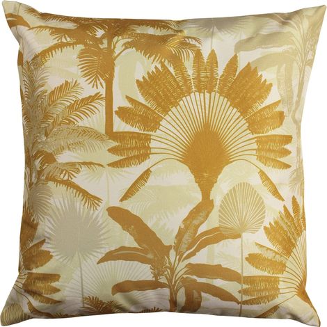 Coussin rempli, Polyester, Ocre (1/4)