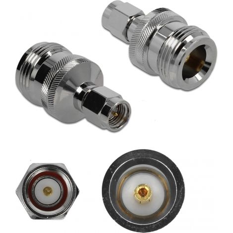 Delock Adaptador N hembra a SMA macho 10 GHz