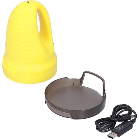 Grattoir à neige électrique rechargeable par USB, grattoir à glace multifonction, outil de dégivrage et de déneigement pour pare-brise de voiture, jaune (1/5)
