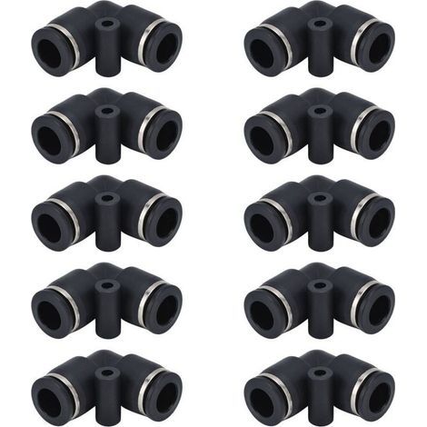 10-piece ABS Pneumatic Connector, Practical and Durable, Connection Accessories for Automation Equipment (1/5)