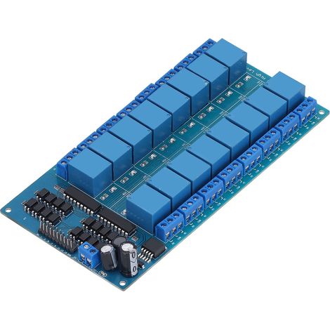Module Relais 16 Canaux avec Protection Optocoupleur, Alimentation 5V, Déclenchement Niveau Haut, Carte Commutateur pour Arduino (1/5)