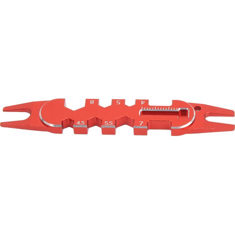 RC Multifunktions-Kugelgelenkabzieher aus Aluminiumlegierung, universelles Reparaturwerkzeug für 4-mm-, 4,5-mm-, 5-mm-, 5,5-mm-, 7-mm- und 8-mm-Kugelgelenke, rot (1/5)