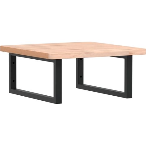 Maison Exclusive - Waschbeckenregal Wandmontage Stahl und Massivh