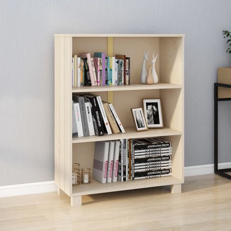 Bibliothèque, Étagère de Rangement, Meuble pour Dossier, Armoire de Rangement HAMAR Marron miel 85x35x112 cm Bois de pin massif AXZ75289 (1/5)