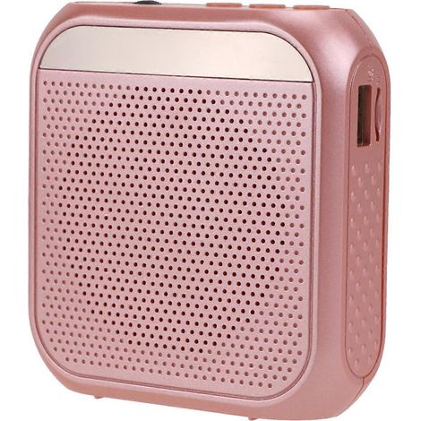amplificateur vocal sans fil portable multifonctionnel avec microphone pour l'enseignement, la prise de parole en public et les réunions (or rose)-9.28.42.8cm-Golden (1/4)