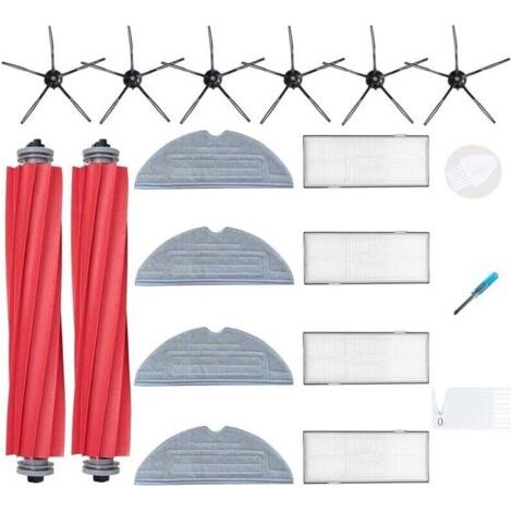 Kit de Remplacement pour Roborock S7 S7 Plus S7 MaxV S7 MaxV Ultra Aspirateur Robot,4 filtres,4 Chiffons de vadrouille,6 brosses latérales et 1 brosses (1/3)