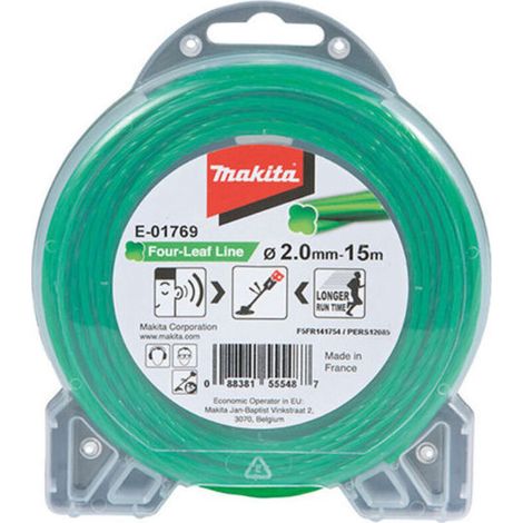 Fil nylon Trèfle torsadé 2 mm x 15 m - E-01769