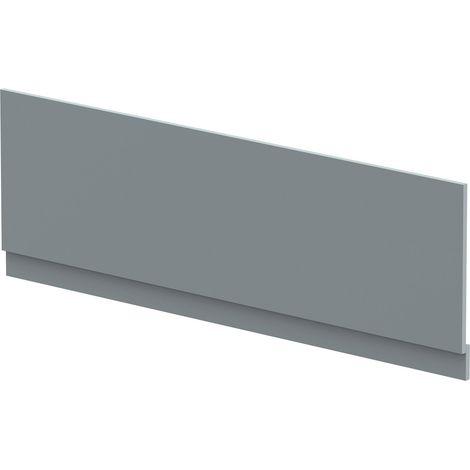 1700mm Edge/Power Straight Front Bath Panel & Plinth - Matt Coastal Grey