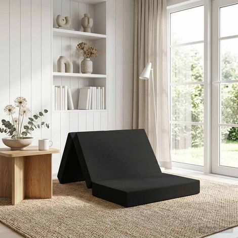 vidaXL Canapé-lit pliable 80 x 67 x 45 cm Noir (1/5)