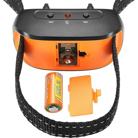 Dog Anti Bark Collar, Training Collar for Small and Large Dogs, Intelligent Anti Bark Collar with Vibration and Beep 7 Sensitivity Levels - Orange (1/3)