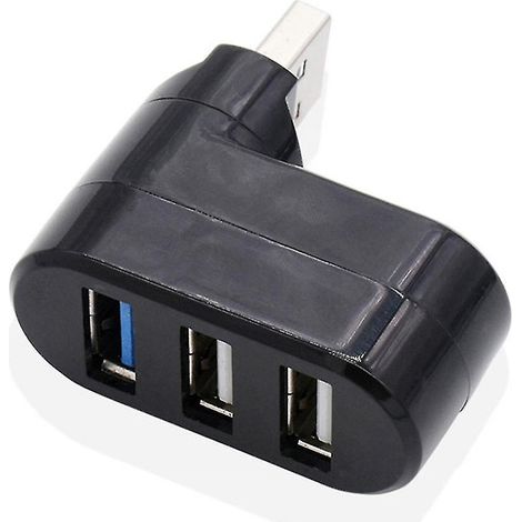 Hub USB 3 ports, répartiteur USB 3.0, station d'accueil pour ordinateur portable, rallonge incluse dans une sacoche (1/4)