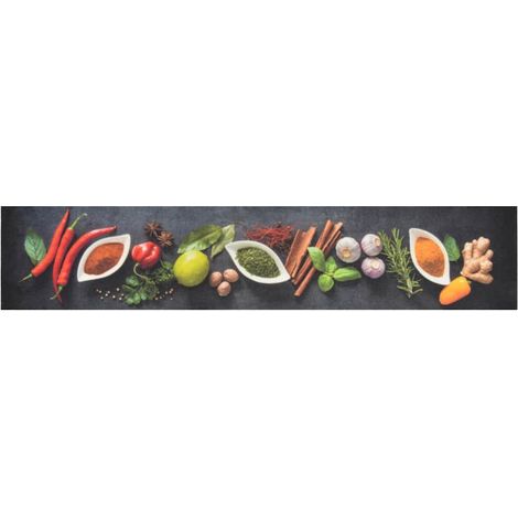 Maison Exclusive - Küchenteppich Waschbar Gewürze 60x300 cm Samt (1/5)