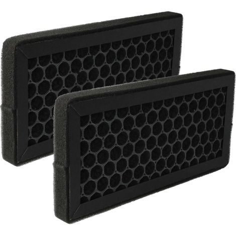 vhbw 2x Aktivkohlefilter Ersatz für Klarstein 10031190 für Luftreiniger - Luftfilter Schwarz Anthrazit-Grau